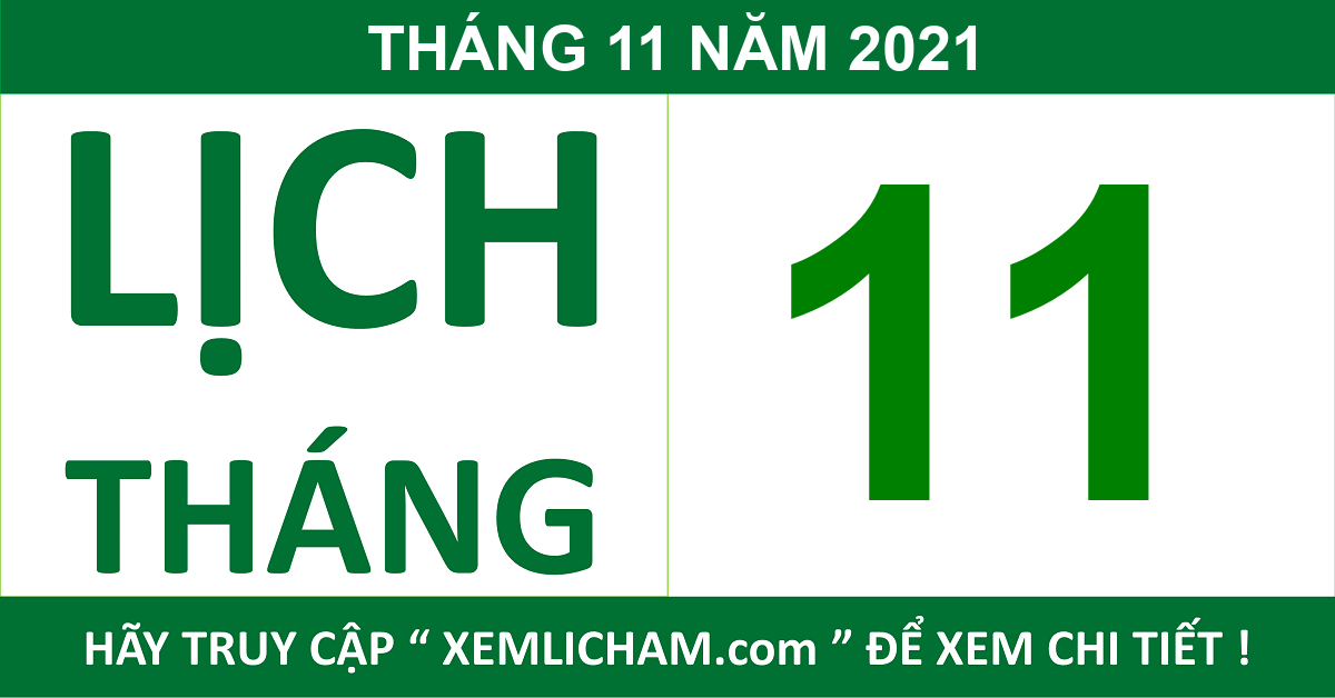 Lịch Âm Tháng 11 Năm 2021 - Lịch Âm 11/2021 - Lich Van Nien 11/2021